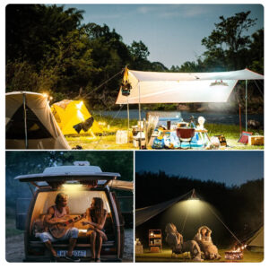 MOS LIGHTING 15600maH 80W USB-C 충전식 LED 캠핑 슈퍼 라이트