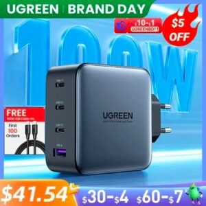 UGREEN USB 충전기 맥북 및 태블릿용 100W GaN 충전기